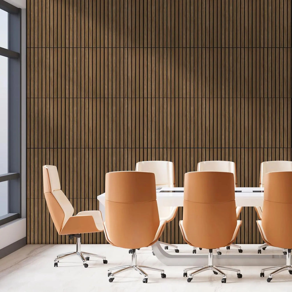 12 Pack Walnut Soundproof Panels, Self-Adhesive Acoustic Wall Tiles for Home Office & Studio