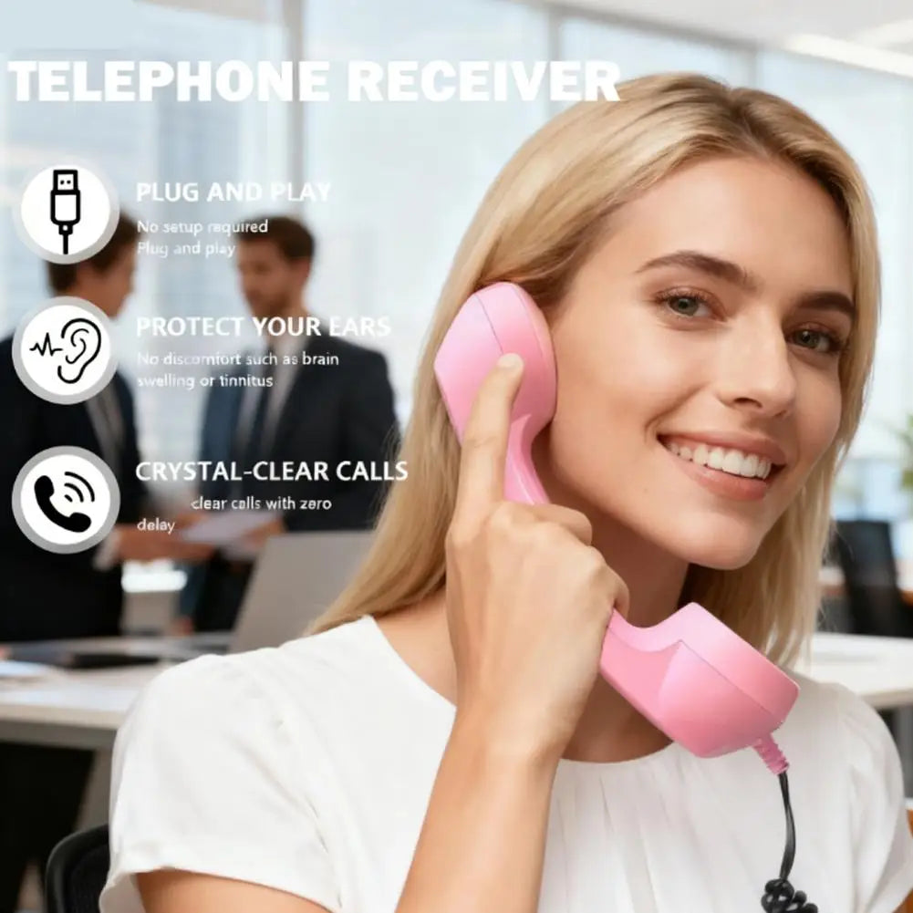 Type C Retro Bluetooth Phone for Laptops and Cellphones Pop Phone Retro Handset Wireless Retro Telephone Handset Receivers