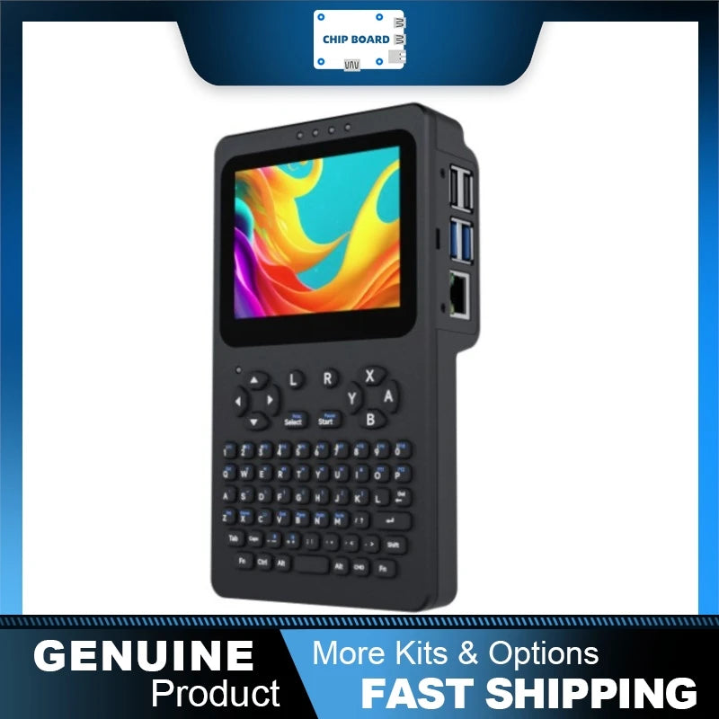Waveshare handheld Linux console, 3.5" 640×480 touchscreen, optical bonding, for Raspberry Pi 4B/5 debugging use