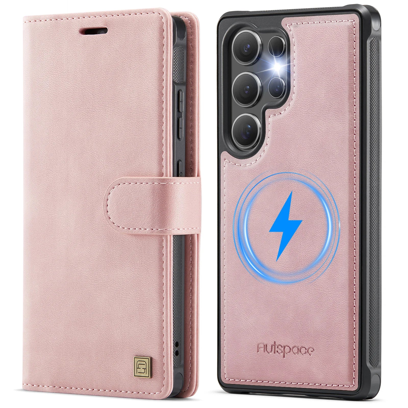 Premium Wallet Card Leather Phone Case For Samsung Galaxy S25 S24 Ultra S25Plus S25Edge 2-in-1 Detachable Magnetic Flip Cover