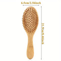 Marseille Style Natural Bamboo Air Cushion Paddle Comb, Anti-Static Tangle Free Scalp Massage Comb for Real Hair & Wigs