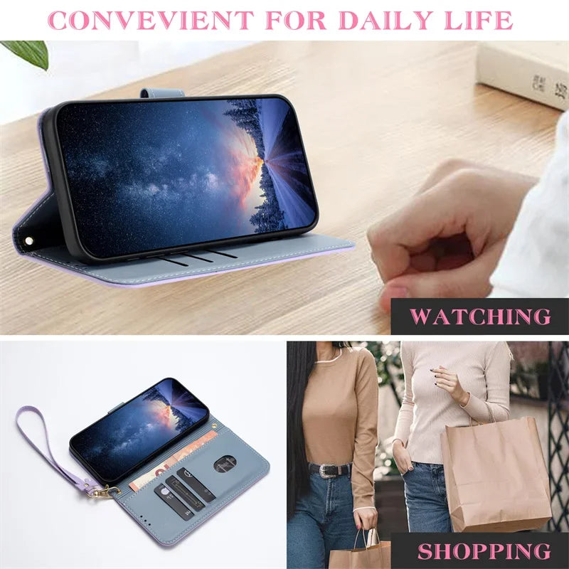 Flip Leather Phone Case For Redmi Note 15 14 13 12 Pro Plus 14C 13C 12C 11A Turbo 4 Pro A4 A3 Card Holder Wallet Cover Coque