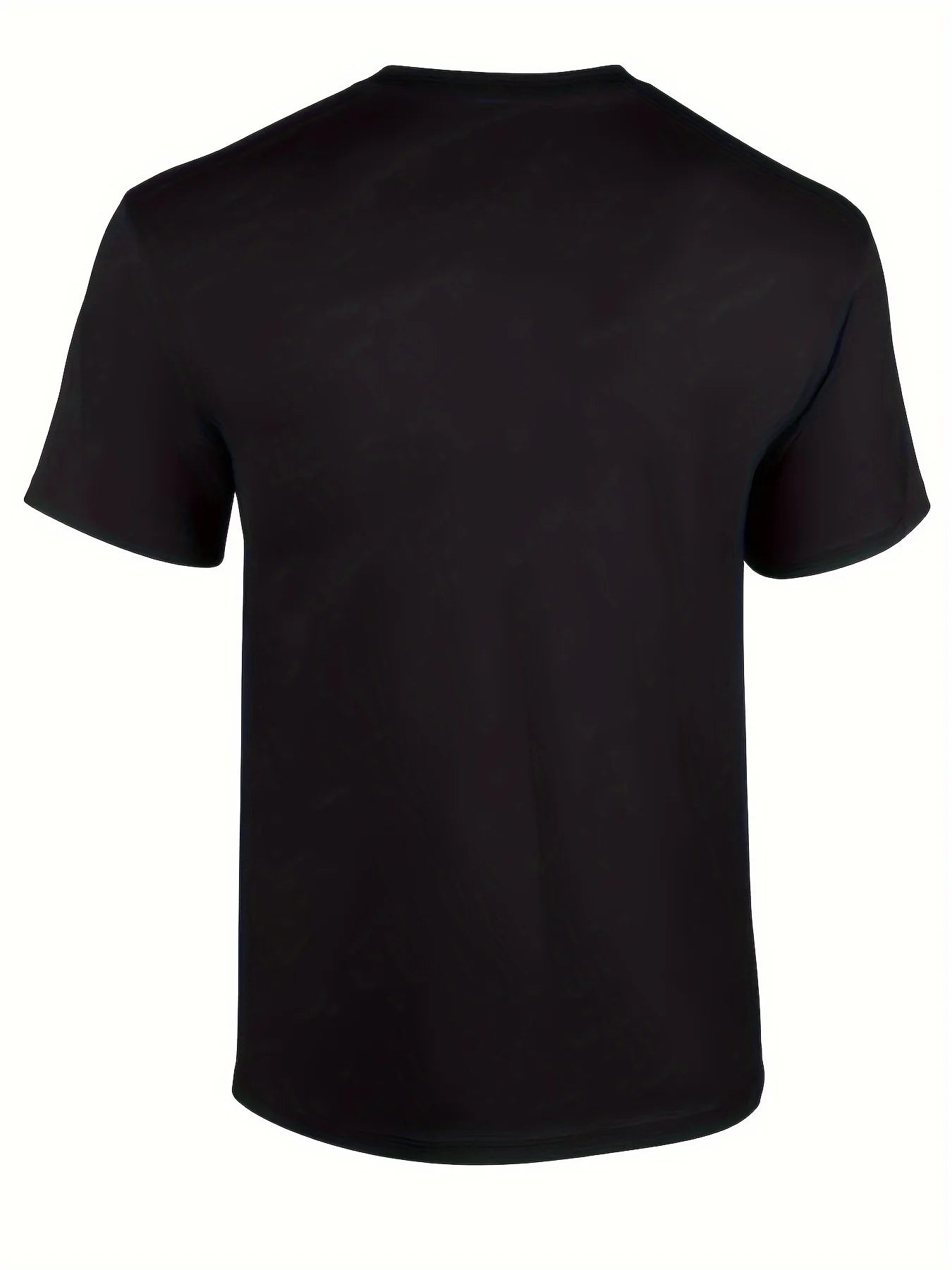 Men'S Vintage-Inspired "From the Himalayas" Graphic Tee - 100% Cotton, Breathable & Moisture-Wicking, Casual Round Neck Black T-