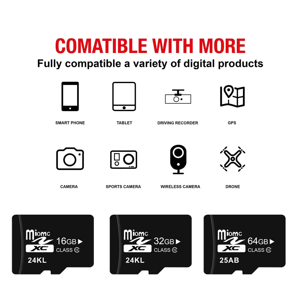 10 Categories High-speed Memory card 4GB 8GB 16GB 32GB 64GB 128GB sd card Mini TF card is used to monitor the drone tachograph