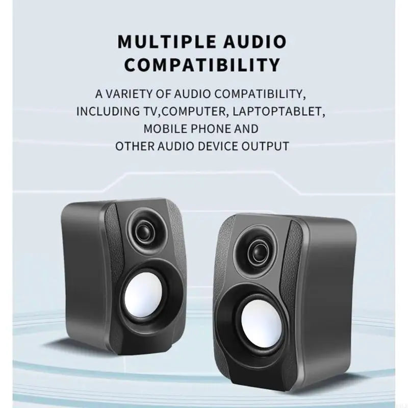 2025 New USB Wireds Speaker 3.5mm Input USB Power Computer Speaker Subwoofer Soundboxes for Desktop PC