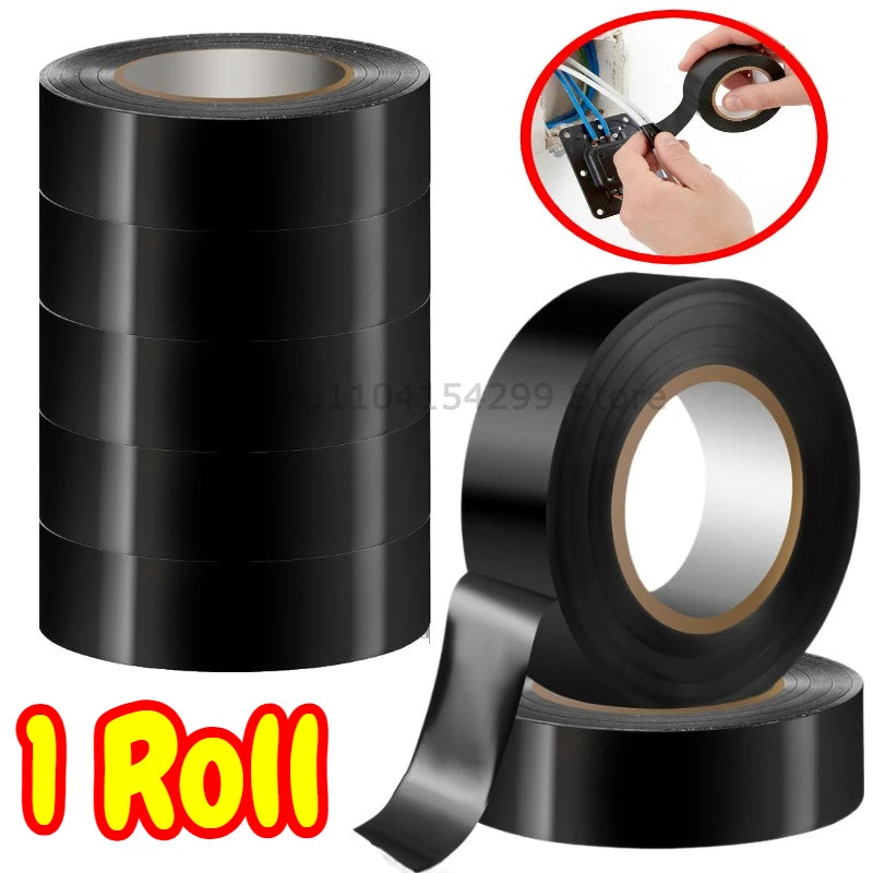 Electrical Tape Black High-Temperature Resistant Electrical Insulating Tape Strong Adhesive Wire Harness Tape Soft Insulating
