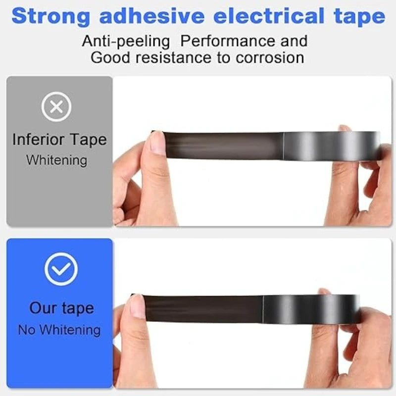 Electrical Tape Black High-Temperature Resistant Electrical Insulating Tape Strong Adhesive Wire Harness Tape Soft Insulating