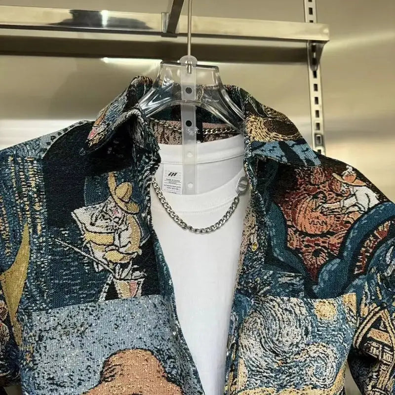 New Autumn Fashion Outfit Colored Woven Shirt Jacket Tying Feet Casual Pants Two-piece Suit Trendy