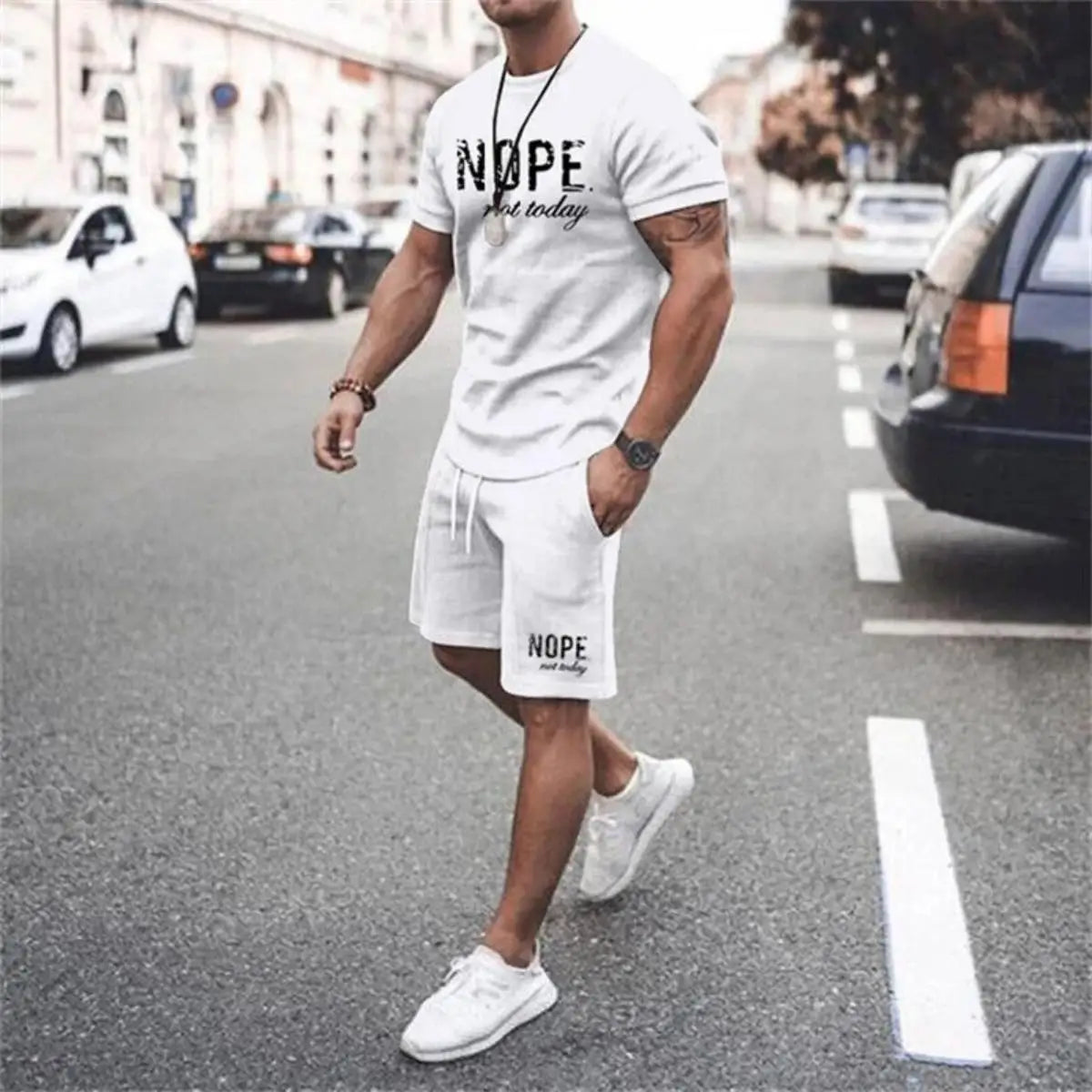 2026 Latest Men's Casual Two-Piece Set Fashion T-shirt & Shorts Summer Outdoor Daily Wear Comfortable Outfit