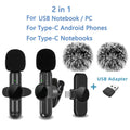 2.4G Wireless Lavalier Microphone Noise Cancelling Audio Video Recording for iPhone/iPad/Android/Xiaomi/Samsung Live Game Mic