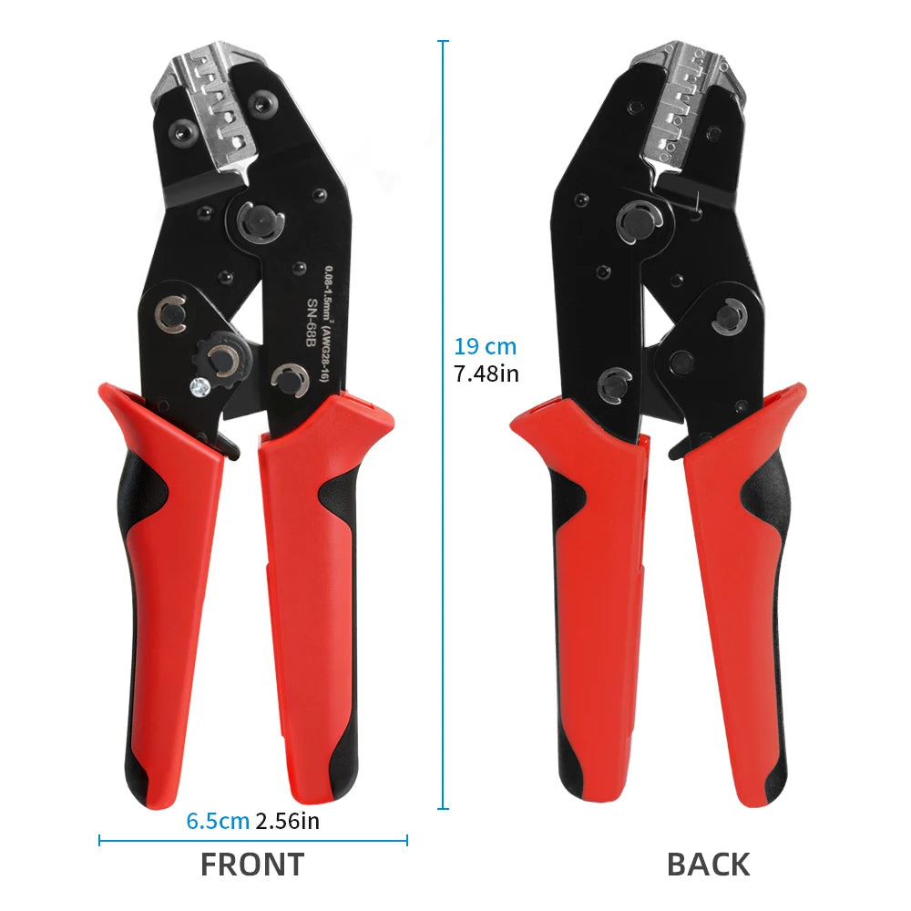 Ratcheting Crimping Pliers Tool For Dupont JST MOLEX Open Barrel,Dupont Molex JST TE Terminals & EPC PCIE SATA Pins SN-68B
