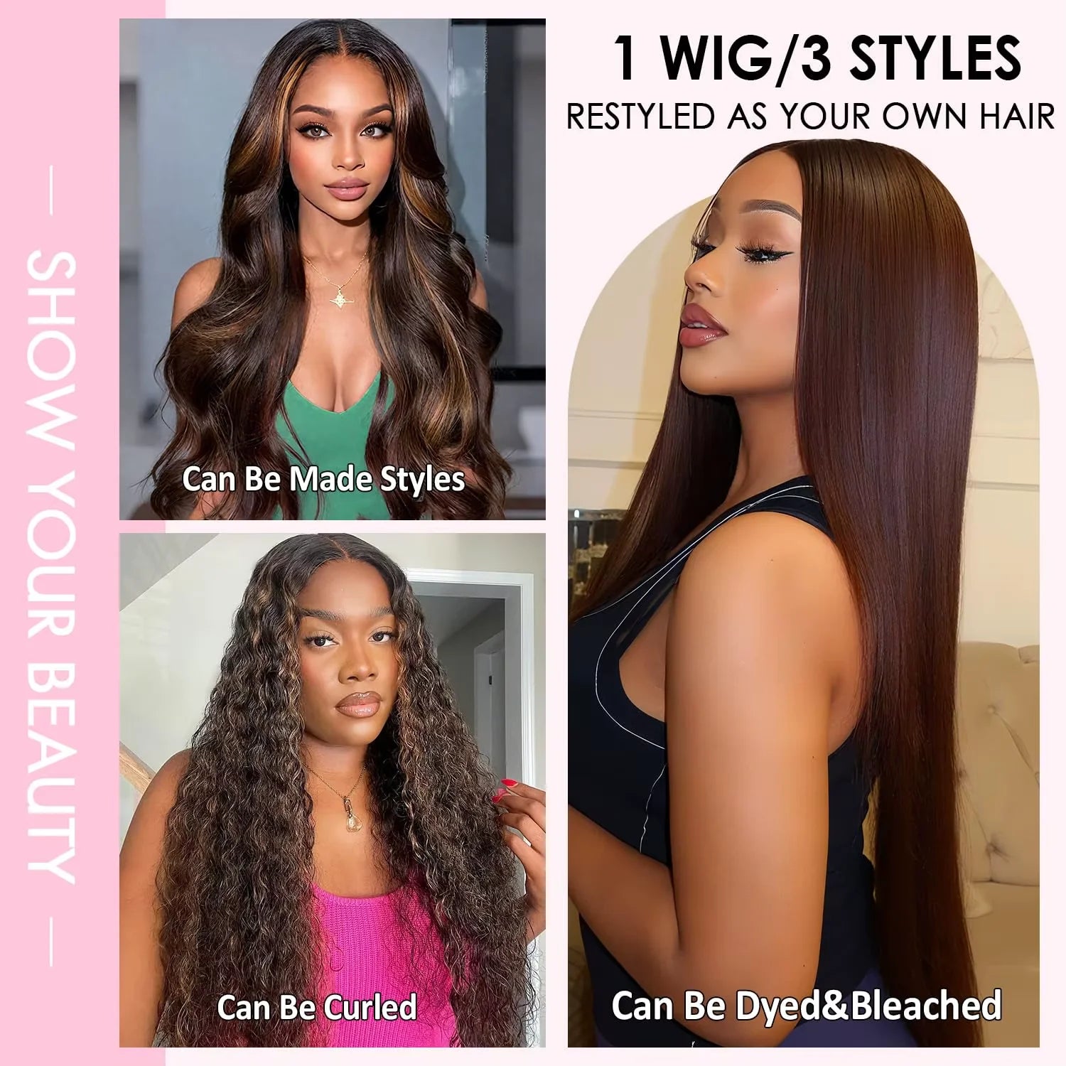 38 40 Inch P1B/30 Highlight Ombre Wig Human Hair 250% Density Straight 13x6 HD Transparent Lace Frontal Wigs Human Hair Wig