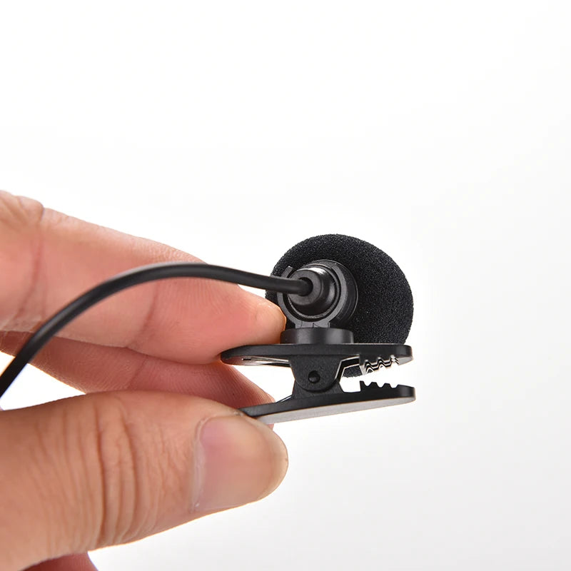 NEW .5mm Mini Studio Speech Mic Microphone Clip On Lapel For PC Desktop Notebook