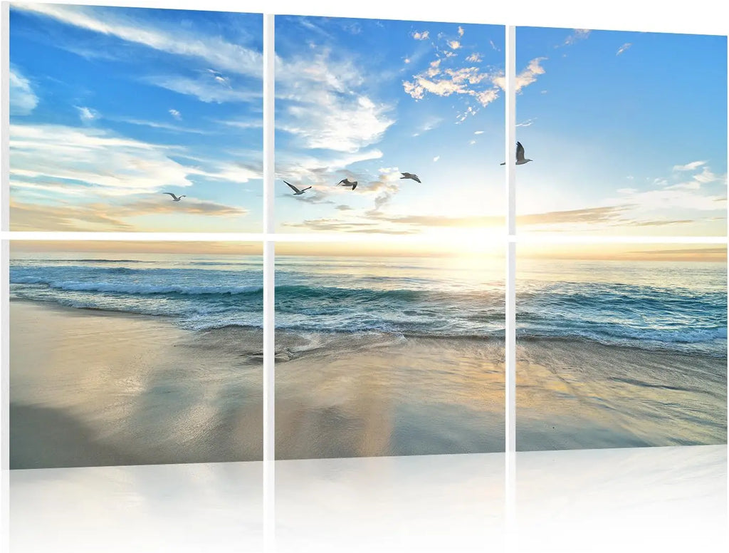 Sound Absorbing Wall Panels with Nature Art: Set of 6, 24x24 Inches for Office, Bedroom, Studio