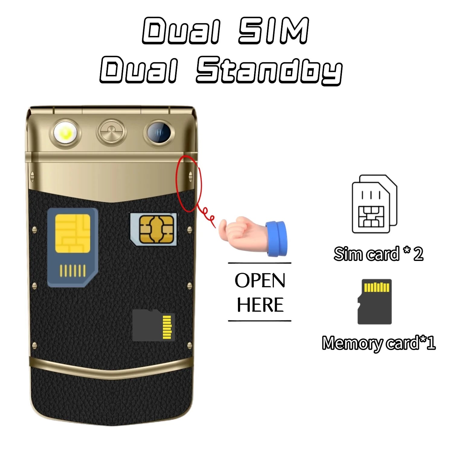 Luxury Metal Flip Phone for Men Dual SIM Business Phone Big Button Dual Screen Magic Voice Blacklist Senior Classic Mobile