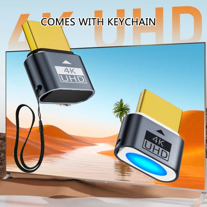HDMI Dummy Plug HDMI Virtual Monitor Connector for HDTV Graphics Cards, Ensures Crisp Visuals and Smooth Performances