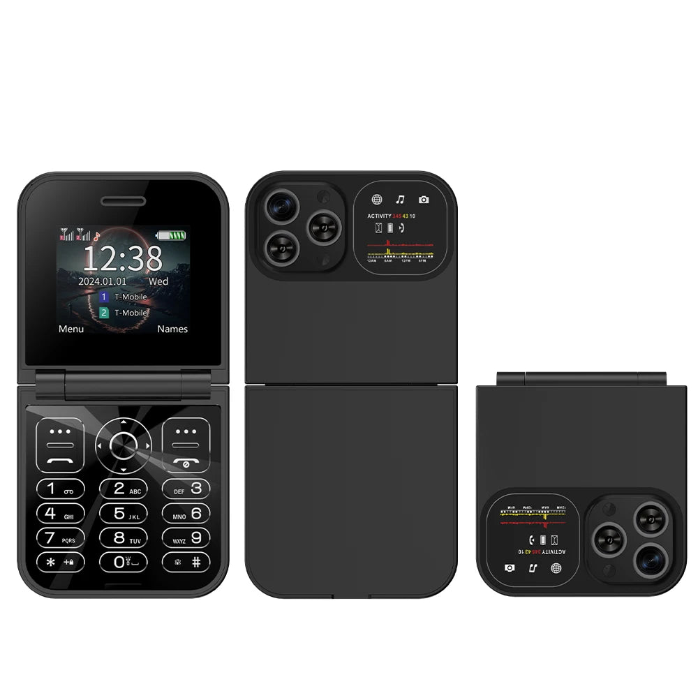 SERVO F15 Mini Small Flip Mobile Phone 2 SIM Standby Speed Dial Magic Voice Flashlight Call Recording 2G GSM Cute Fold Cellphone