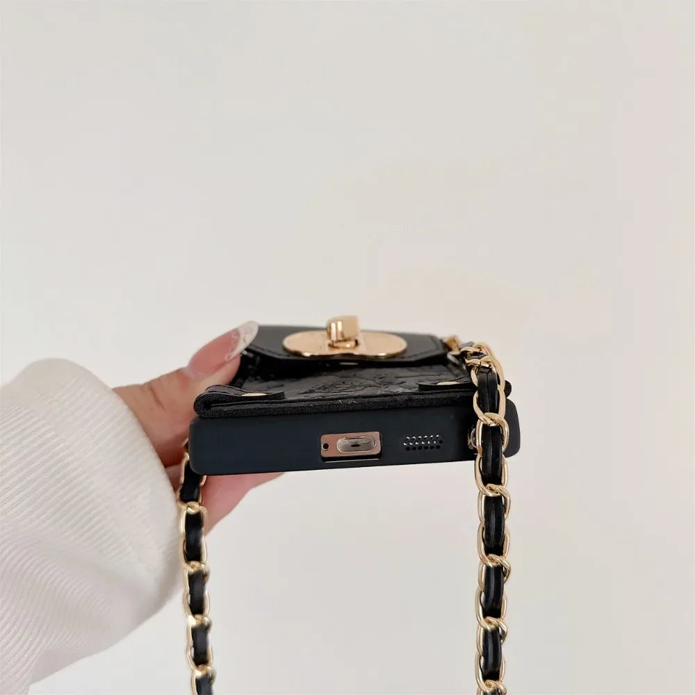 Crossbody Phone Case Wallet Card Holder for Samsung Galaxy S25 Edge S24 S21 FE S26 Ultra S23 S22 Plus A17 A16 A56 A36 A55 A35