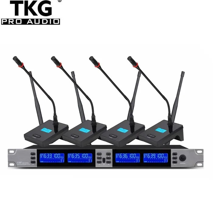 U-68C professional 4 channels meeting room sound system audio mic conference wireless microphone system for  Stage Performance